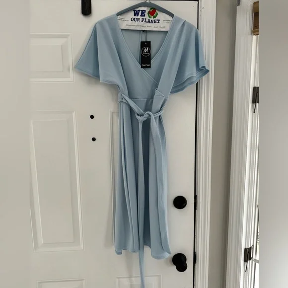 navy blue dress for baby girl Metallic Blue Baby Shower Gown with drape Neckline, Pregnant Guest Outfit –  Chic Bump Club